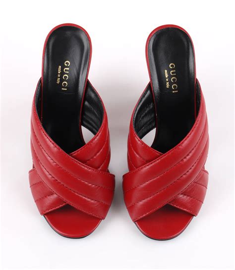 gucci webby mules red|Gucci Mules for Women .